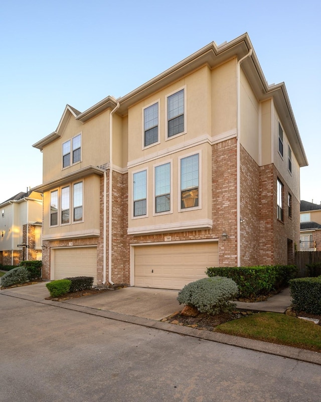 view of property with a garage