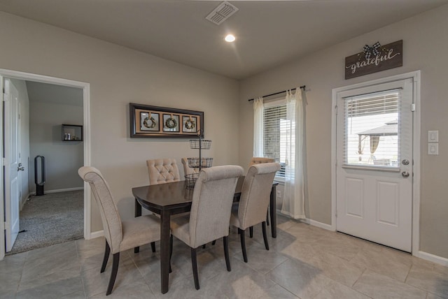 view of dining room