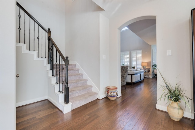 entryway featuring dark hardwood / wood-style floors