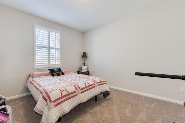 bedroom with carpet floors