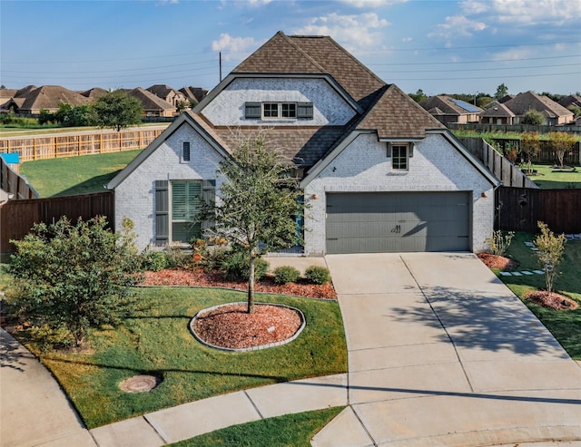 view of front of home featuring a front lawn