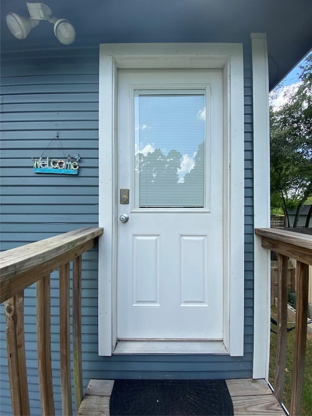 view of doorway to property