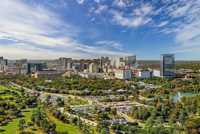 property's view of city featuring a water view