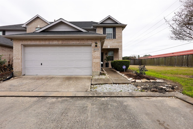 view of front of home featuring a garage