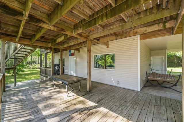 view of wooden deck