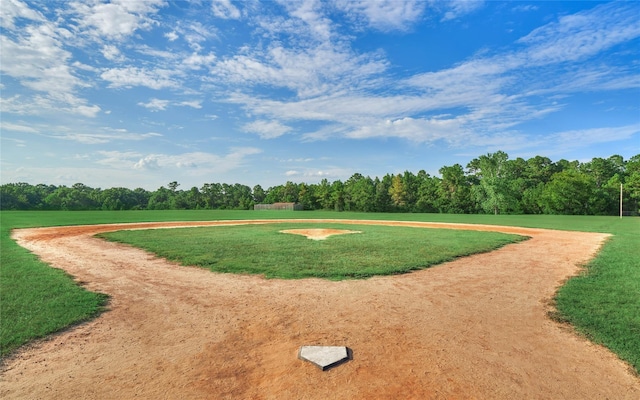 view of community featuring a lawn