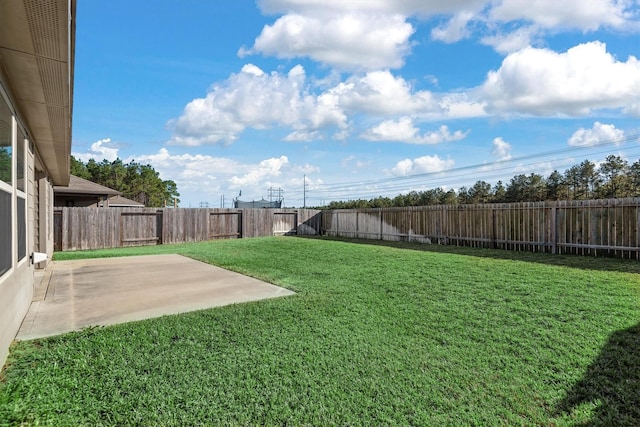 view of yard with a patio