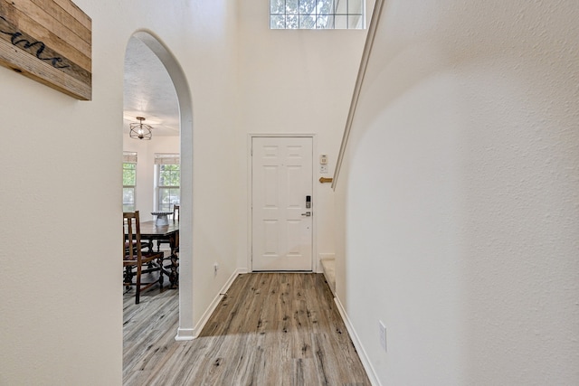 entrance foyer featuring light hardwood / wood-style floors