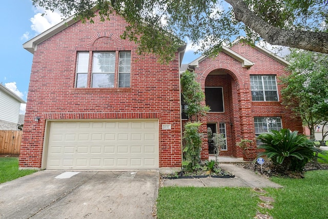 front facade featuring a garage