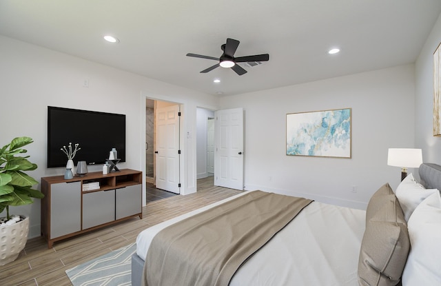 bedroom with ceiling fan