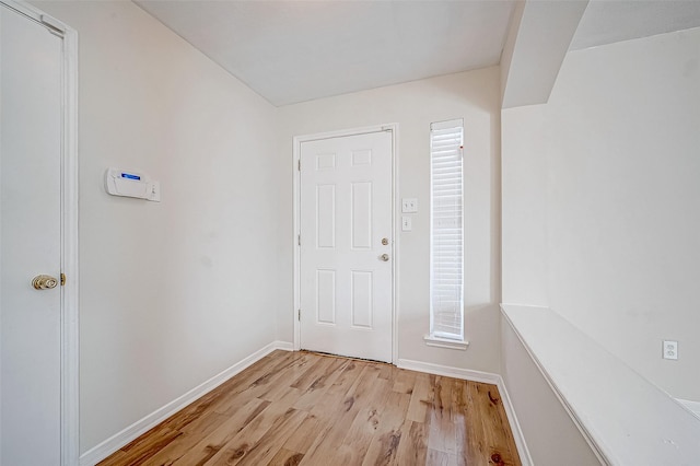 entrance foyer with light hardwood / wood-style floors