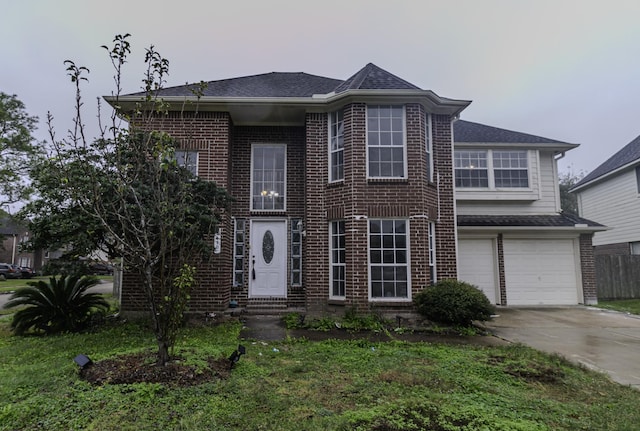 view of front facade with a garage