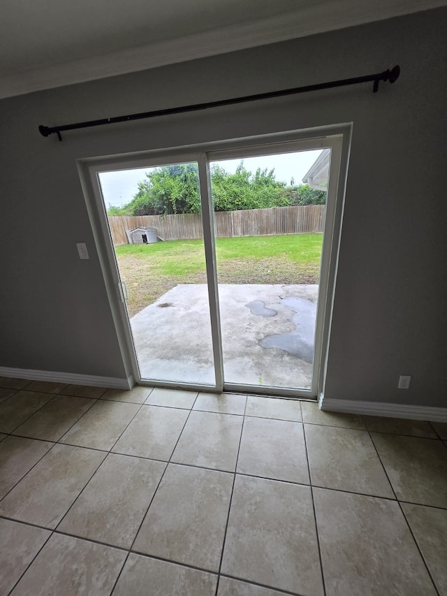 entryway featuring light tile patterned floors