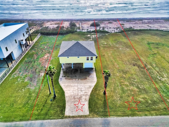 drone / aerial view featuring a rural view