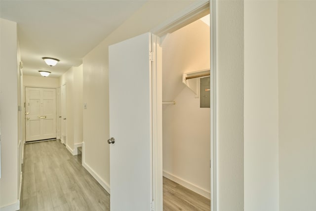 hallway featuring light hardwood / wood-style floors