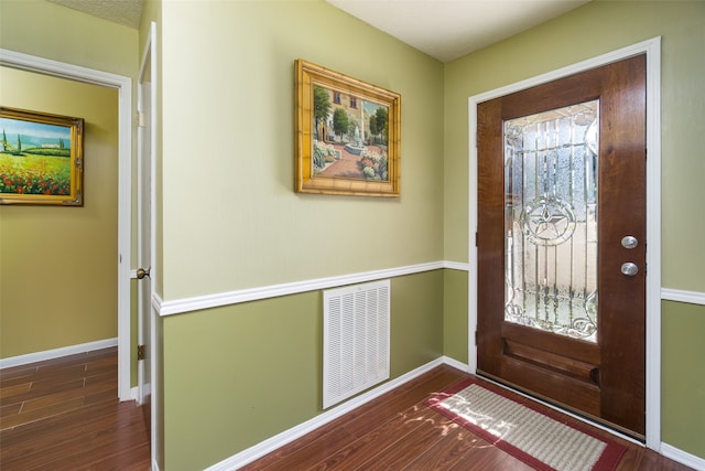 entryway featuring dark hardwood / wood-style flooring