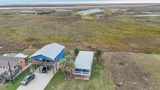 drone / aerial view featuring a rural view