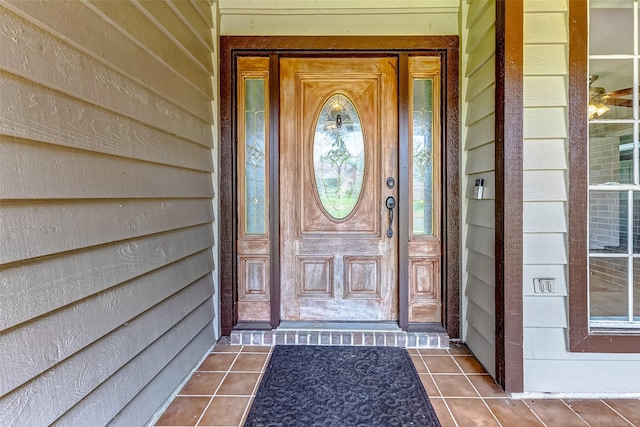 view of doorway to property