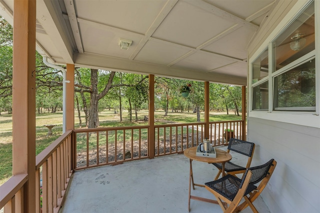 view of patio with covered porch