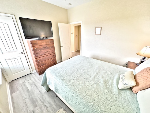 bedroom featuring light hardwood / wood-style floors