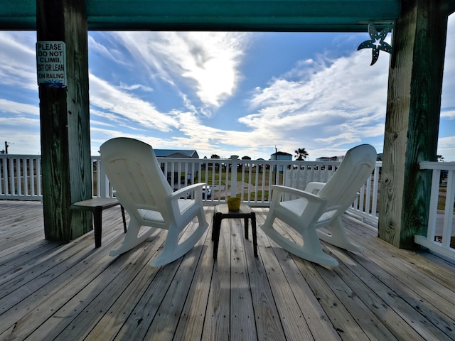 view of wooden terrace