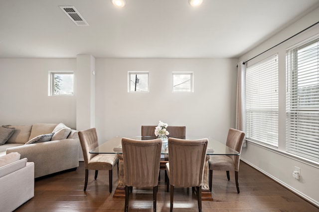 dining room featuring dark hardwood / wood-style floors