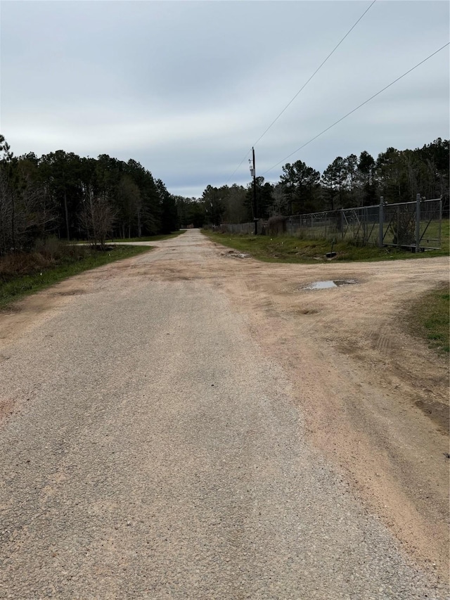 view of road