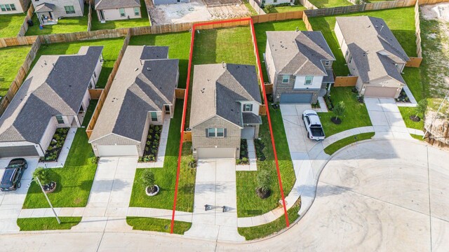 21102 Salton Sea Ln, Cypress, TX 77433 - aerial perspective of suburban area with property boundaries highlighted