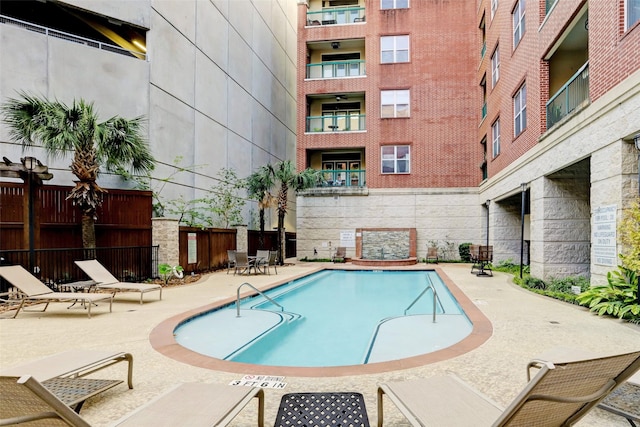 view of pool with a patio