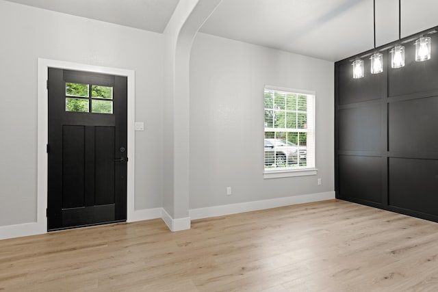 entryway featuring light hardwood / wood-style flooring