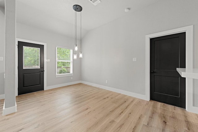 entrance foyer featuring light wood-type flooring