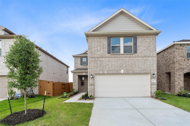 21134 Montego Bay Dr, Cypress, TX 77433 - view of front of property featuring concrete driveway, brick siding, and a garage