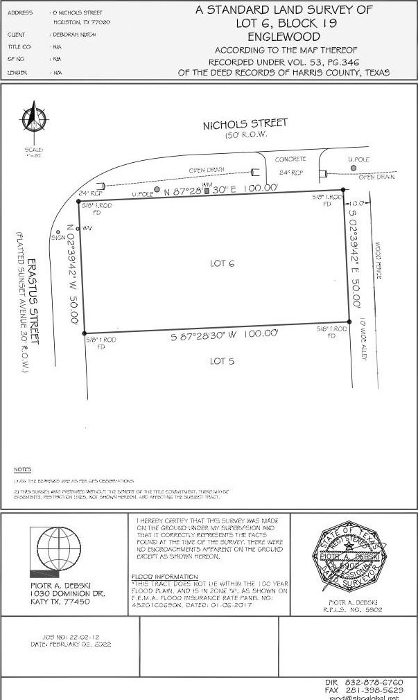 2124 Erastus St, Houston TX, 77020 land for sale