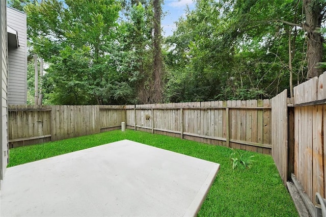 view of yard with a patio