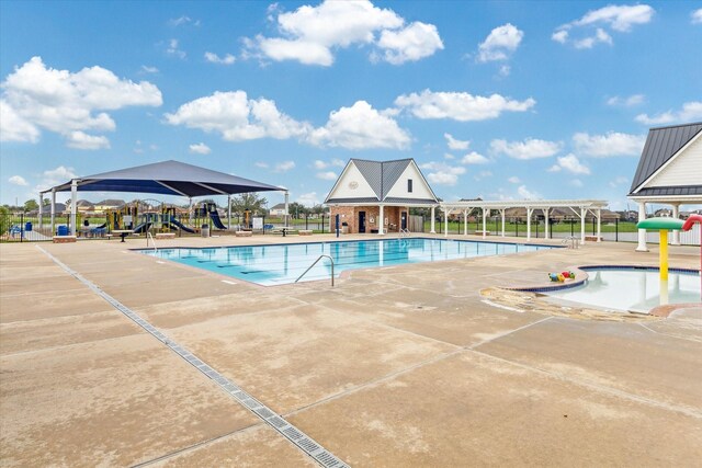 view of pool with a patio