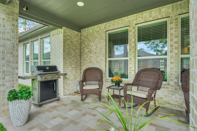 view of patio / terrace with area for grilling