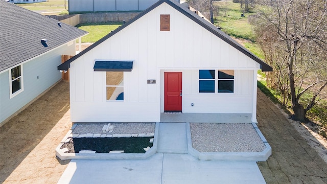 view of front of home with board and batten siding