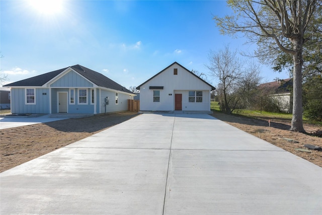 view of front of property with board and batten siding