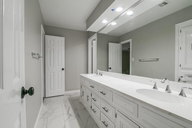 bathroom with vanity