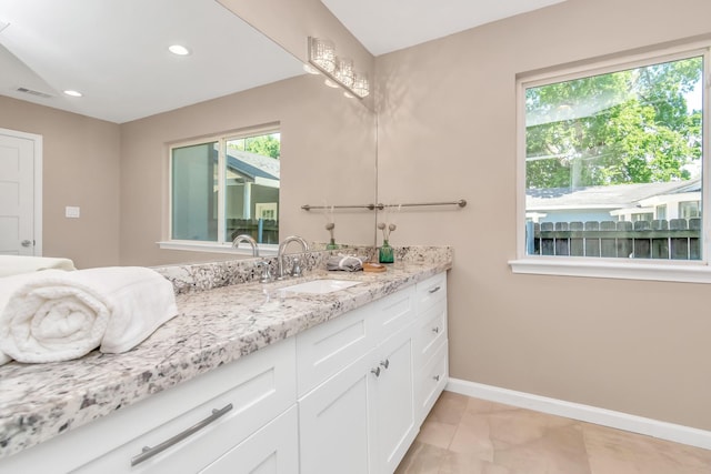 bathroom with vanity