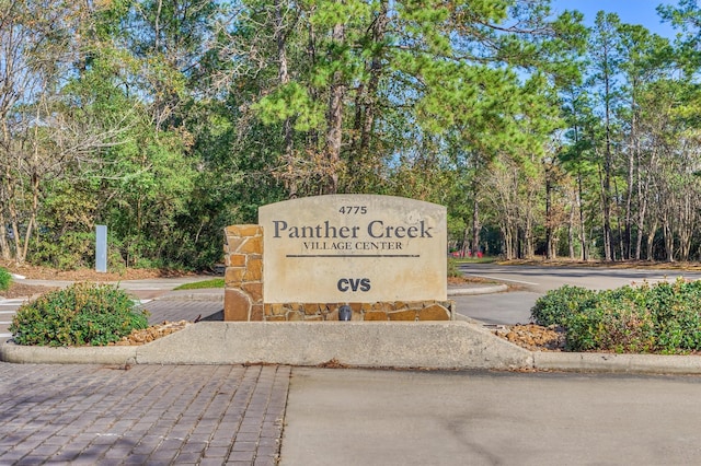 view of community sign