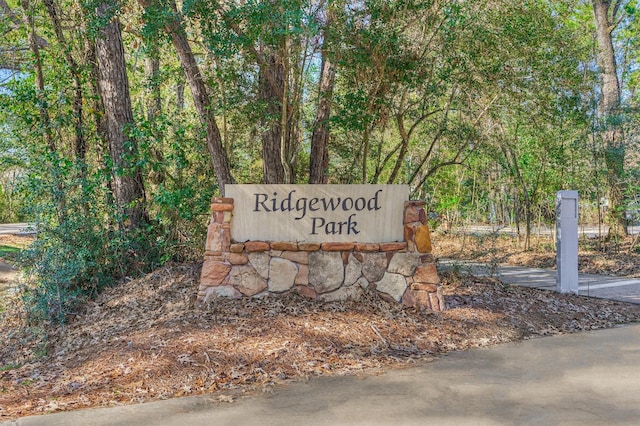 view of community sign