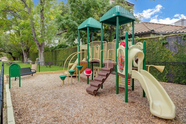 view of jungle gym