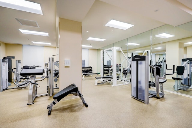 view of workout area