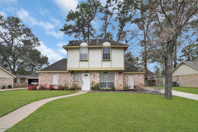 view of front of house with a front yard