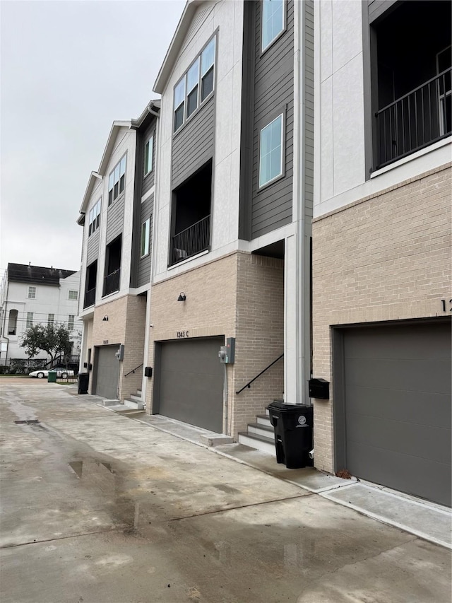 view of property featuring a garage