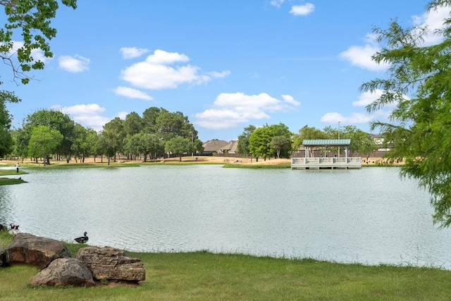 view of water feature