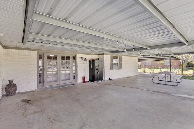 view of patio / terrace featuring french doors