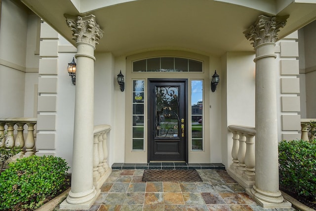 view of doorway to property