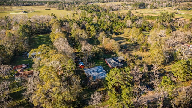 aerial view with a rural view